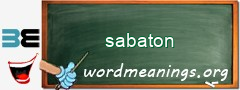 WordMeaning blackboard for sabaton